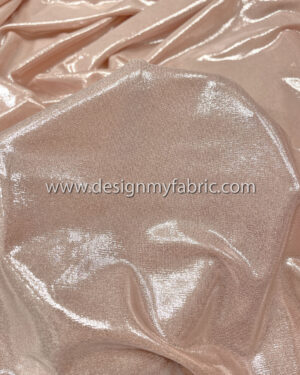 Light apricot spandex metallic fabric #51040
