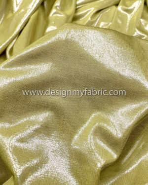 Light olive green spandex metallic fabric #51037