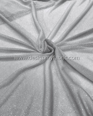 Grey glitter chiffon fabric #99242