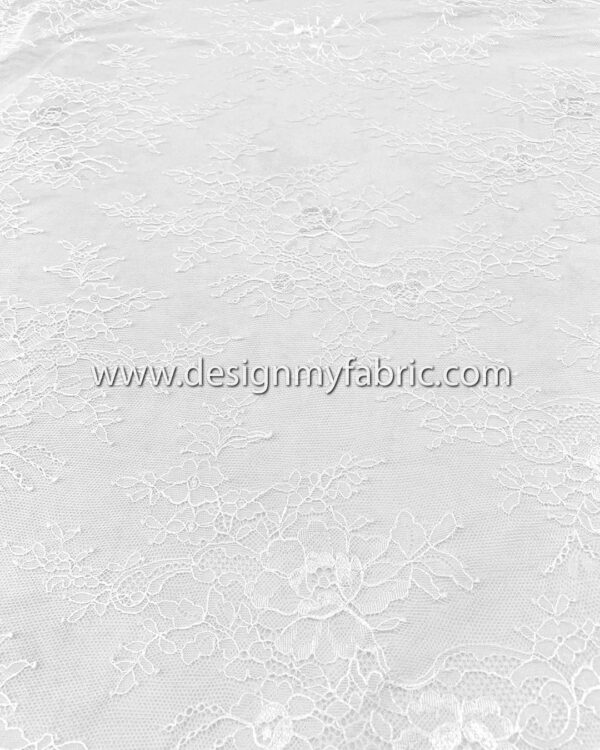 White french lace fabric #200619 - Image 2