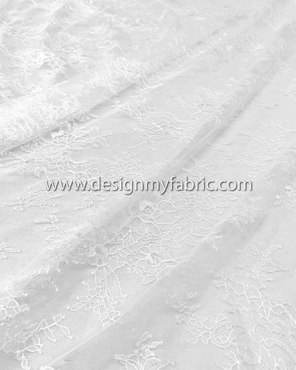 White french lace fabric #200619 - Image 8