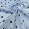 Black flowers and baby blue organza jacquard #200389 - Image 4