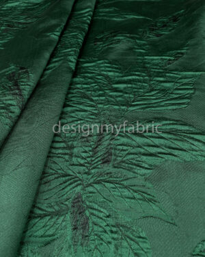 Green and black flowers jacquard #200405