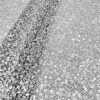 Silver sequined black lace fabric #200326