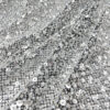 Silver sequined black lace fabric #200326 - Image 5