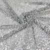 Silver sequined black lace fabric #200326 - Image 7