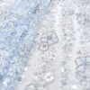 Baby blue 3d flower beaded lace fabric #200319