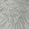 Silver sequined green lace fabric #200321 - Image 2
