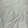 Silver sequined green lace fabric #200321 - Image 4