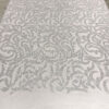 Silver sequined dusty pink lace fabric #200332 - Image 8
