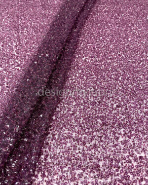 Burgundy purple beaded and sequined lace fabric #200331