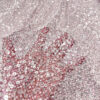 Silver sequined Pink lace fabric #200330 - Image 3