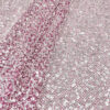 Silver sequined Pink lace fabric #200330