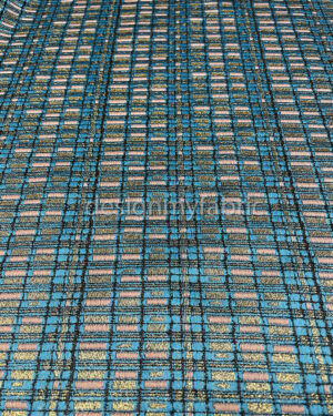 Blue and gold jacquard #200412