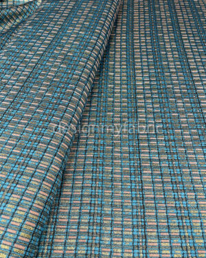 Blue and gold jacquard #200412