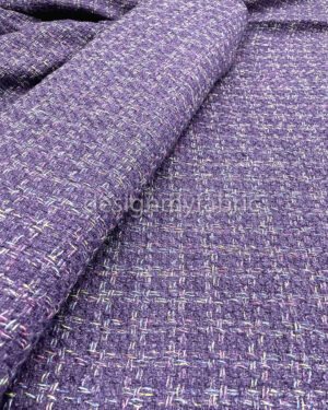 Purple tweed fabric #50511