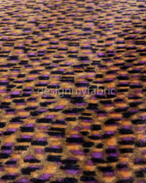 Purple and brown velvet fabric #80070