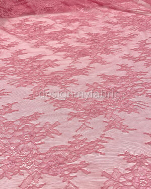Pink french lace fabric #200284