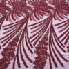 Exclusive Deal: Last Piece - 1.3 Yards Burgundy flower beaded lace fabric #99119 - Image 8