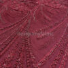 Exclusive Deal: Last Piece - 1.3 Yards Burgundy flower beaded lace fabric #99119 - Image 7