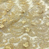 Exclusive Deal: Last Piece - 3 Yards Gold 3d flower beaded lace fabric #20474 - Image 2