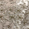 Exclusive Deal: Last Piece - 3 Yards Light brown beaded lace fabric #95079 - Image 5
