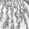 Exclusive Deal: Last Piece - 3.2 Yards of Grey Pearls and Beaded Lace Fabric (#99009) - Image 4