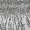 Exclusive Deal: Last Piece - 3.2 Yards of Grey Pearls and Beaded Lace Fabric (#99009) - Image 7