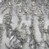 Exclusive Deal: Last Piece - 3.2 Yards of Grey Pearls and Beaded Lace Fabric (#99009) - Image 8
